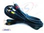 Kabel jack stereo+SVHS-3xRCA komputer-TV (JS3R150) - 15m