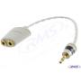 Rozdzielacz jack 3,5 mm - 2x gn. jack stereo Ultralink Matrix mini mini-Y-ST-MFF