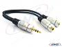 Rozdzielacz jack stereo - 2x jack stereo - Digital (D-J2J02) 0,2m