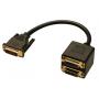 Rozdzielacz DVI-D (splitter) wt. DVI - 2x gn. DVI Lindy 41215 - 0,2m